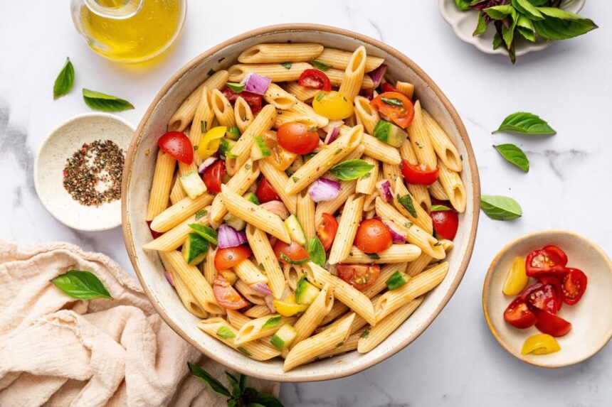 My Favorite Healthy Pasta Salad