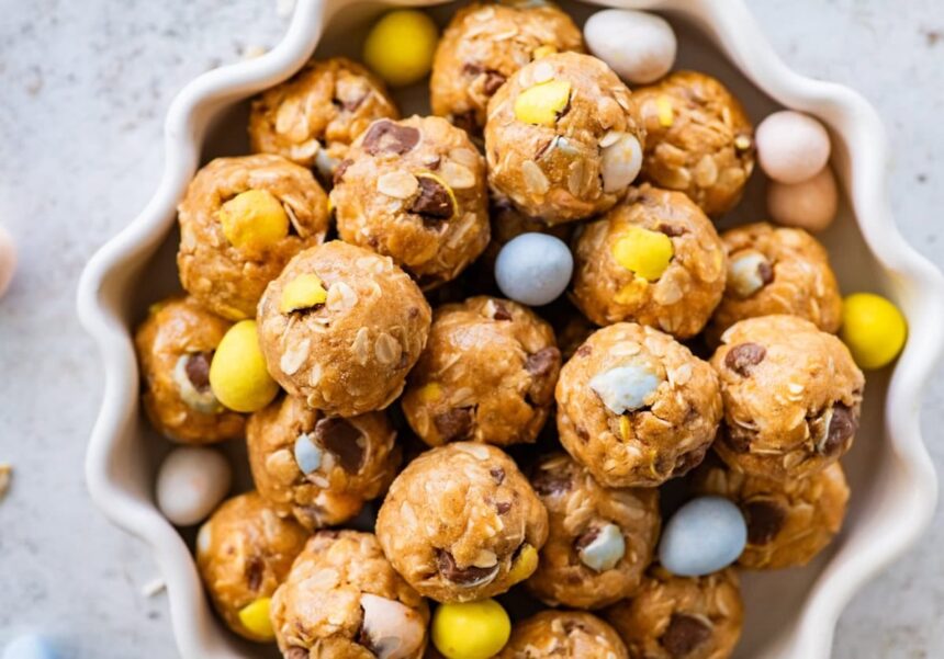 Mini Cadbury Egg Protein Balls (Viral Recipe)