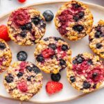 Mixed Berry Cottage Cheese Baked Oatmeal Cups