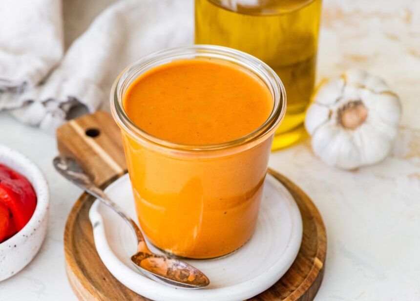 Creamy Roasted Red Pepper Dressing