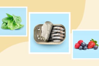 Spinach, sardines, berries