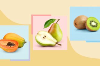 Papaya, pears, kiwi